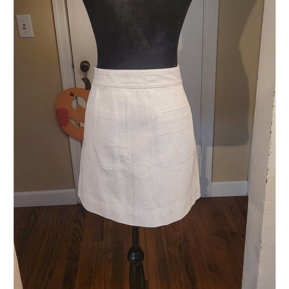 Tahari Cream Cotton Blend Skirt - Picture 2 of 4